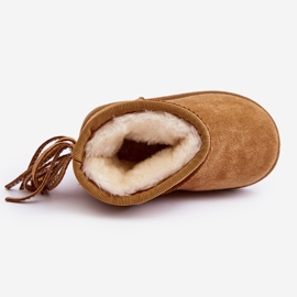 Botas De Nieve Infantiles Aislante Con Flecos Camel Mikyla marrón 7