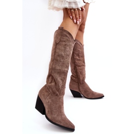 PA1 Botas camperas en beige oscuro para mujer de Sloana 1