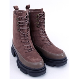 Botas con cordones Kinney Khaki marrón 2