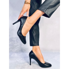 Zapatos de tacón con punta redonda Linda en negro 3