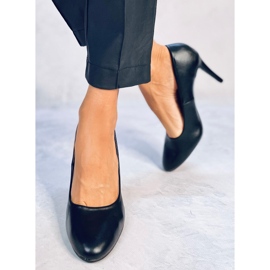 Zapatos de tacón con punta redonda Linda en negro 2
