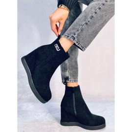 Rochelle Botines cuña negros 2