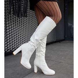 Botas blancas de tacón alto de Strother blanco 2