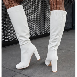 Botas blancas de tacón alto de Strother blanco 4