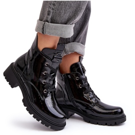 Botas Mujer Charol Con Cremallera S.Barski HY93-91 Negro 10