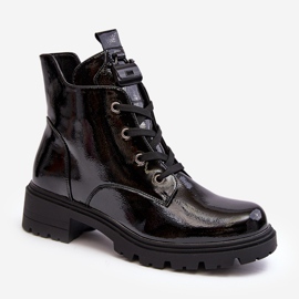 Botas Mujer Charol Con Cremallera S.Barski HY93-91 Negro 2
