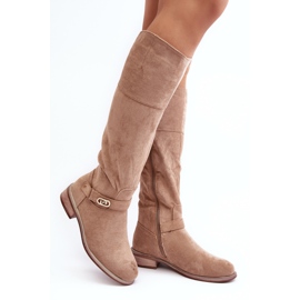 Botas planas de ante con aislamiento beige de S.Barski 1