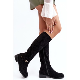 Botas de ante aislantes con tacón plano S.Barski HY07-31 Negro 2