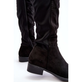 Botas por encima de la rodilla de ante para mujer S.Barski HY27098A Negro 5