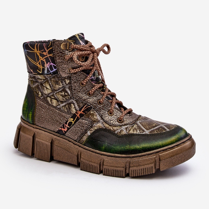 Botas Mujer Piel Estampadas Maciejka 06145-24 Oliva verde 1