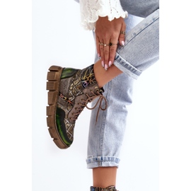 Botas Mujer Piel Estampadas Maciejka 06145-24 Oliva verde 3