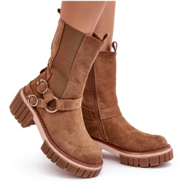 Botas de trabajo con aislamiento de ante Brinnon en color camel para mujer marrón 10