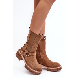 Botas de trabajo con aislamiento de ante Brinnon en color camel para mujer marrón 3