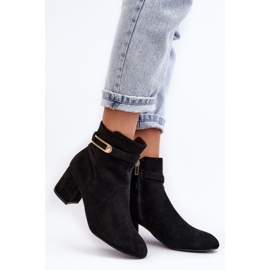 Botines de tacón bajo para mujer Negro Verice 2 Botines de tacón bajo para mujer Negro Verice 2