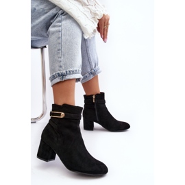 Botines de tacón bajo para mujer Negro Verice 7