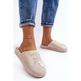 Pantuflas Geraja Brillantes Mujer Beige 2