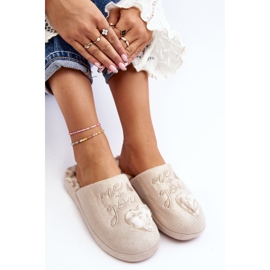 Pantuflas Geraja Brillantes Mujer Beige 5
