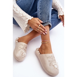 Pantuflas Geraja Brillantes Mujer Beige 6