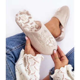 Pantuflas Geraja Brillantes Mujer Beige 7