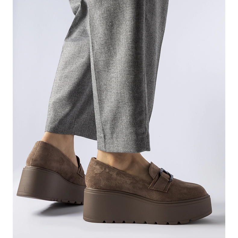 Mocasines Medical plataforma marrón 1