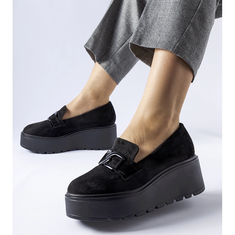 Mocasines Medical plataforma negro 1