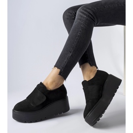 Zapatos plataforma negros de paleta 1