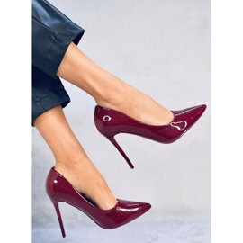 Zapatos de salón mujer lacados Rutina Vino rojo 5