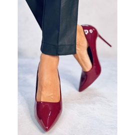 Zapatos de salón mujer lacados Rutina Vino rojo 4
