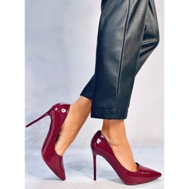 Zapatos de salón mujer lacados Rutina Vino rojo 3