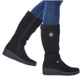 Botas nobuk con aislamiento de lana de oveja Rieker Y4470 negro 4