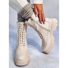 Botas con cordones Merced Beige 3