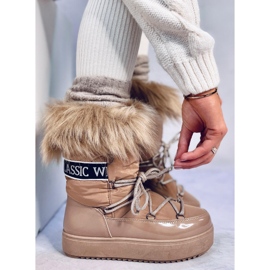 Botas de nieve de piel Kendals Khaki beige 5