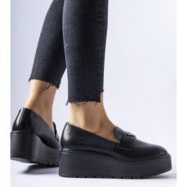 Mocasines plataforma Monra negros 2