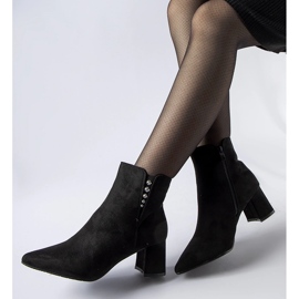 Botines negros de ante ecológico con tacón Pikeville 1 Botines negros de ante ecológico con tacón Pikeville 1