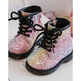 Botas Infantiles Aislantes Glitter con Cremallera Multicolor Saussa 6