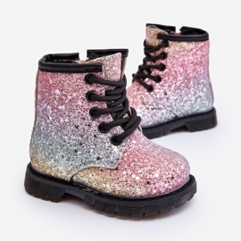 Botas Infantiles Aislantes Glitter con Cremallera Multicolor Saussa 2