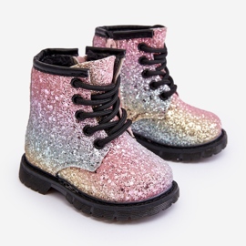 Botas Infantiles Aislantes Glitter con Cremallera Multicolor Saussa 3
