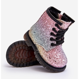 Botas Infantiles Aislantes Glitter con Cremallera Multicolor Saussa 4