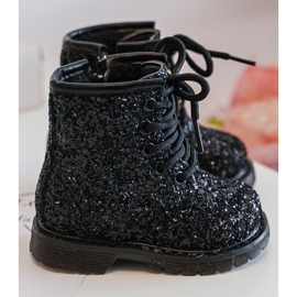 Botines Infantiles Aislantes Glitter con Cremallera, Negro Saussa 6