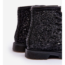 Botines Infantiles Aislantes Glitter con Cremallera, Negro Saussa 2