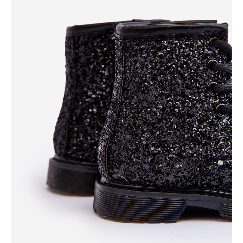 Botines Infantiles Aislantes Glitter con Cremallera, Negro Saussa 2 Botines Infantiles Aislantes Glitter con Cremallera, Negro Saussa 2