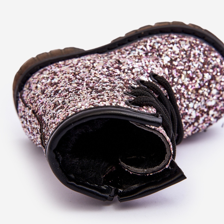 Botas Infantiles Aislantes Glitter con Cremallera, Rosa Saussa rosado 1 Botas Infantiles Aislantes Glitter con Cremallera, Rosa Saussa rosado 1