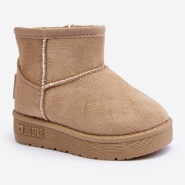 Botas de nieve sin cordones con aislamiento para niños Beige Big Star MM374098 8
