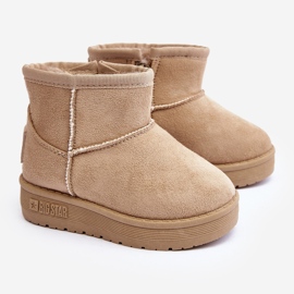 Botas de nieve sin cordones con aislamiento para niños Beige Big Star MM374098 4