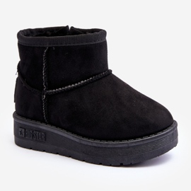 Botas de nieve sin cordones con aislamiento para niños Black Big Star MM374100 negro 8