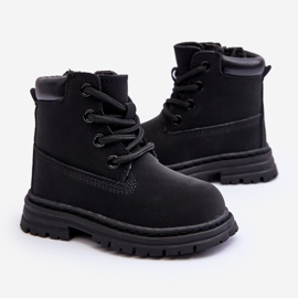 Botas Trapper Infantil Bansi Negras Con Cremallera negro 7