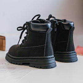 Botas Trapper Infantil Bansi Negras Con Cremallera negro 3