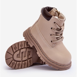Botas Trapper Infantil Bansi Beige Con Cremallera 7