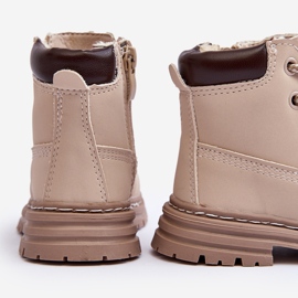 Botas Trapper Infantil Bansi Beige Con Cremallera 9