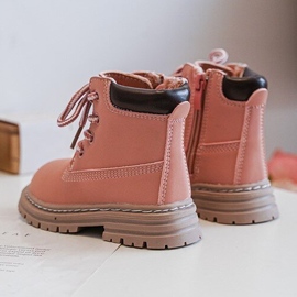 Botas Trapper Infantil Bansi Rosa Con Cremallera rosado 4